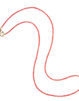 JANE WIN Double Wrap Beaded Necklace Peachy Coral