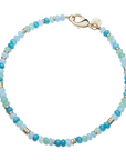 JANE WIN Gumdrop Beaded Necklace Blue Mist