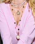 JANE WIN LOVE Pieces of My Heart Double Wrap Chain Necklace