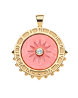 JANE WIN FOREVER La Vie En Soleil Carved Coral Stone Pendant