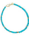JANE WIN Gumdrop Beaded Necklace in Turquoise