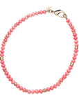 JANE WIN Gumdrop Beaded Necklace in Coral
