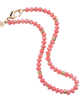 JANE WIN Gumdrop Beaded Necklace in Coral
