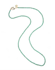 JANE WIN Double Wrap Diamond Cut Beaded Necklace Jade