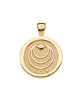 JANE WIN JOY Chickadee Small Embellished Pendant Coin w/ 16-18" Classic Rolo Chain