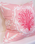 Medallion Sea Fan Coral Pillow Cover With Welt
