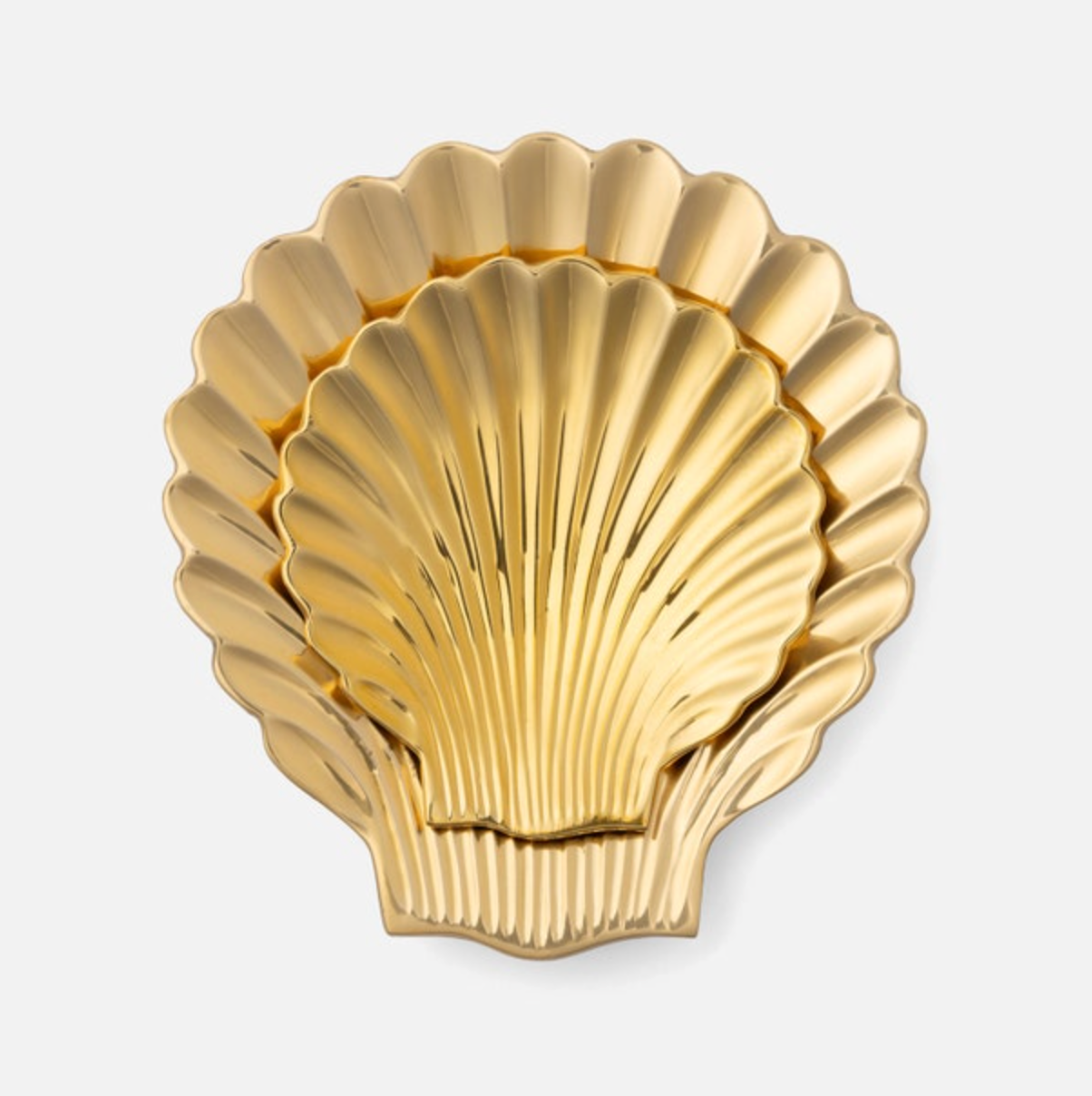 Arista Gold Clam Shell Brass Set/2