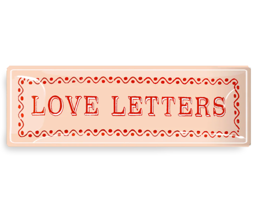 Fancy Love Letters Glass Tray