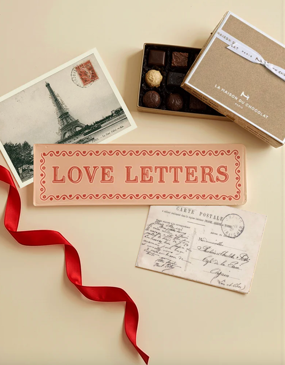 Fancy Love Letters Glass Tray