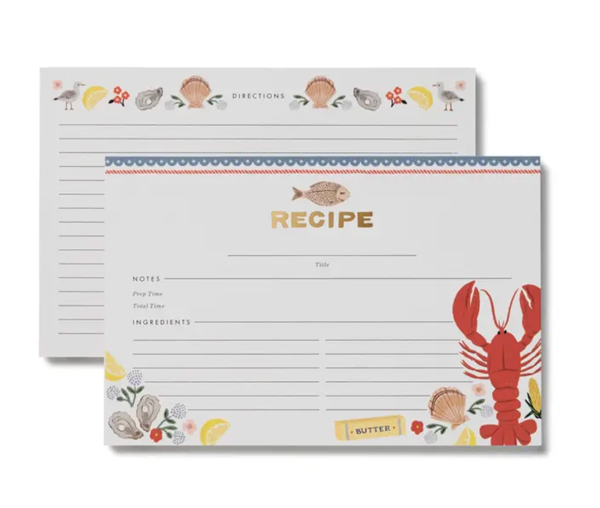 RIFLE PAPER CO. Recipe Cards Seaside