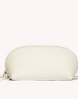 Vegan Leather Domed Pouch Small Cream