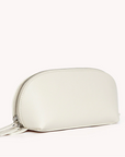 Vegan Leather Domed Pouch Small Cream