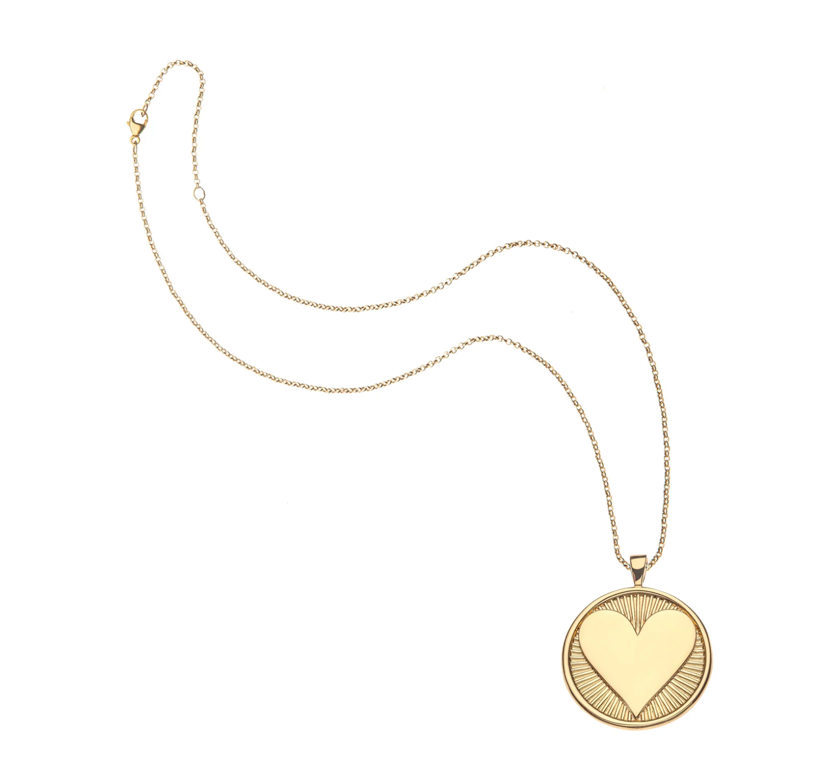 JANE WIN Hearts Find Me Pendant on Adjustable Rolo Chain