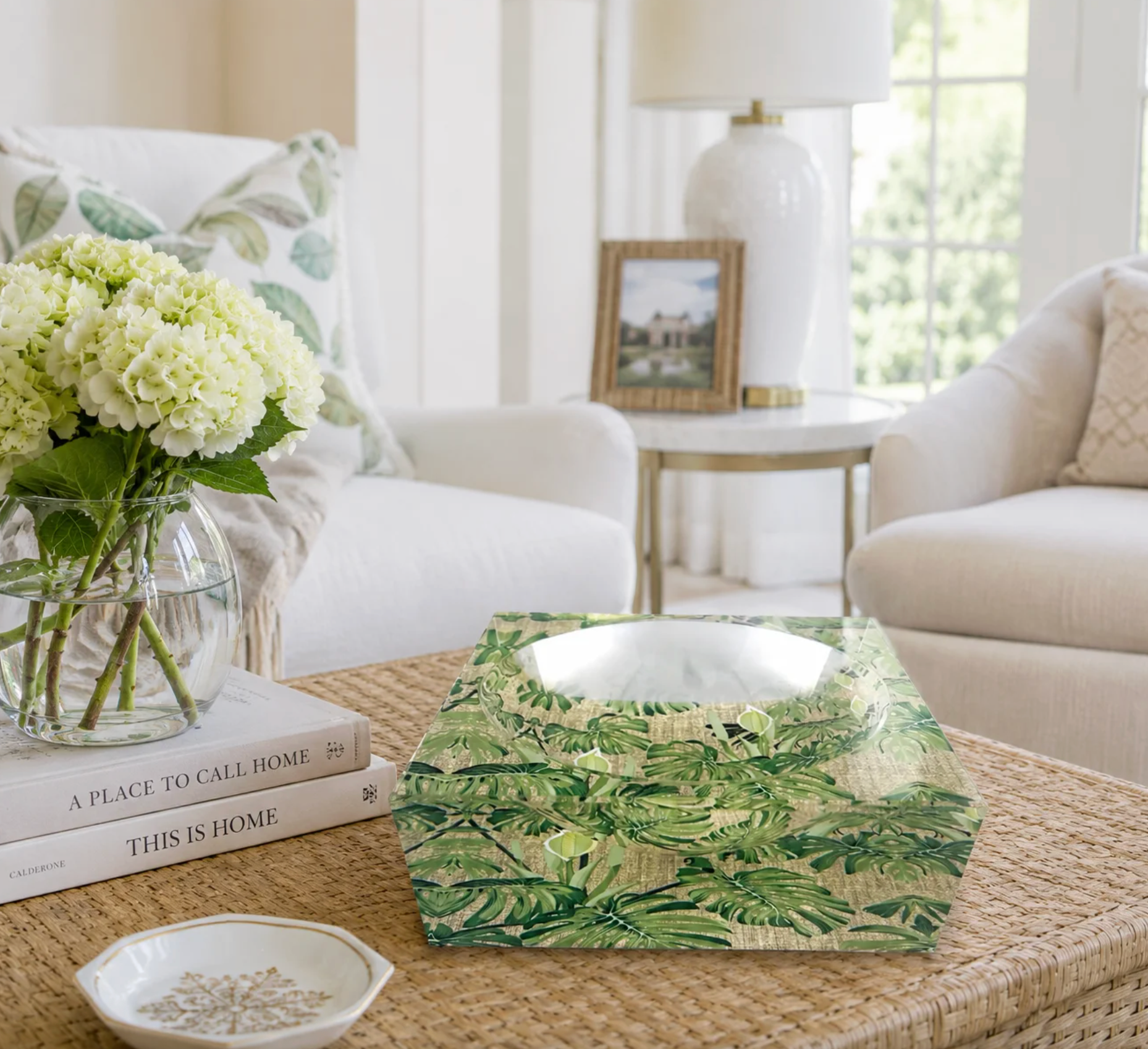 Aura Palm Patch Acrylic Bowl