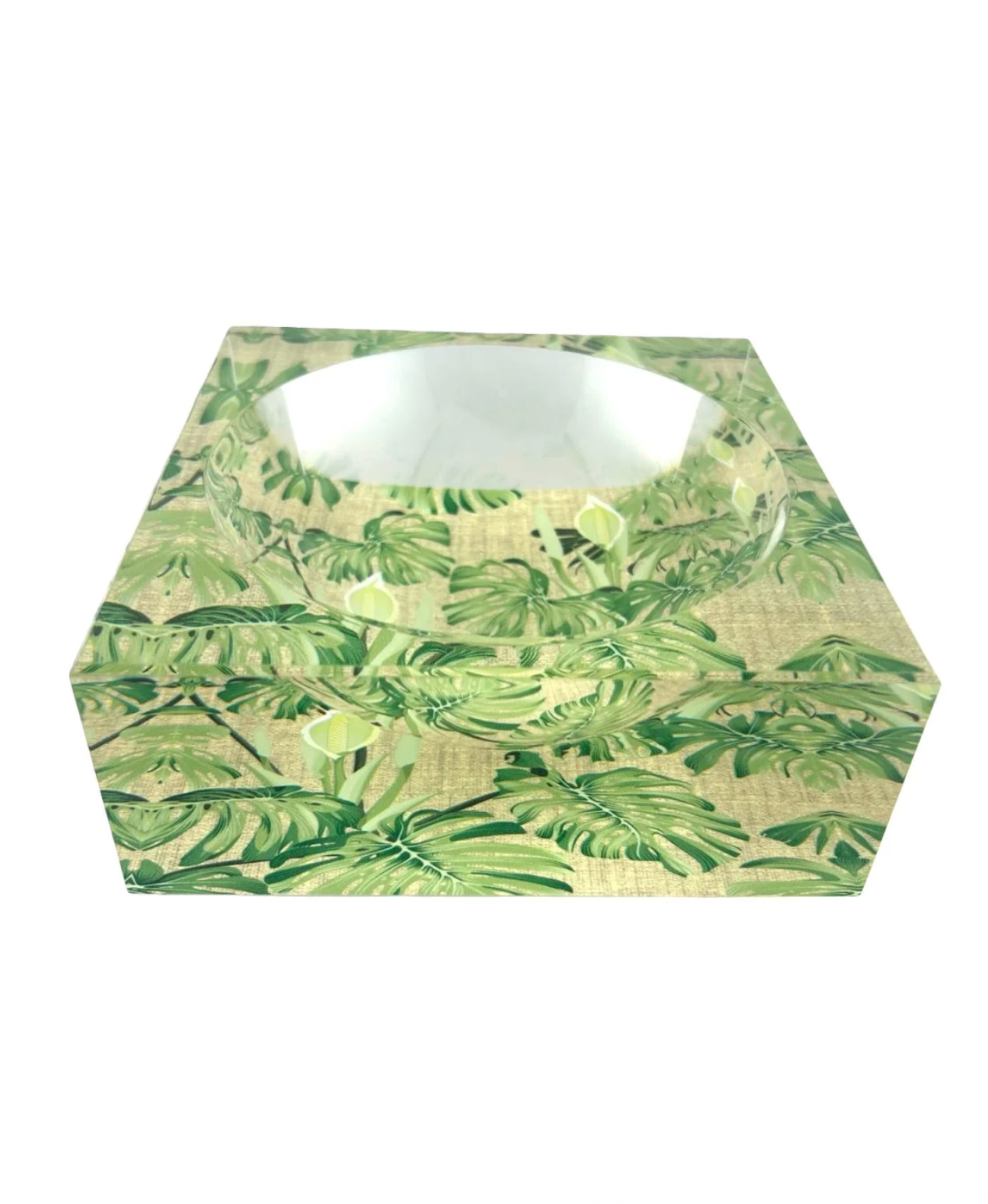 Aura Palm Patch Acrylic Bowl