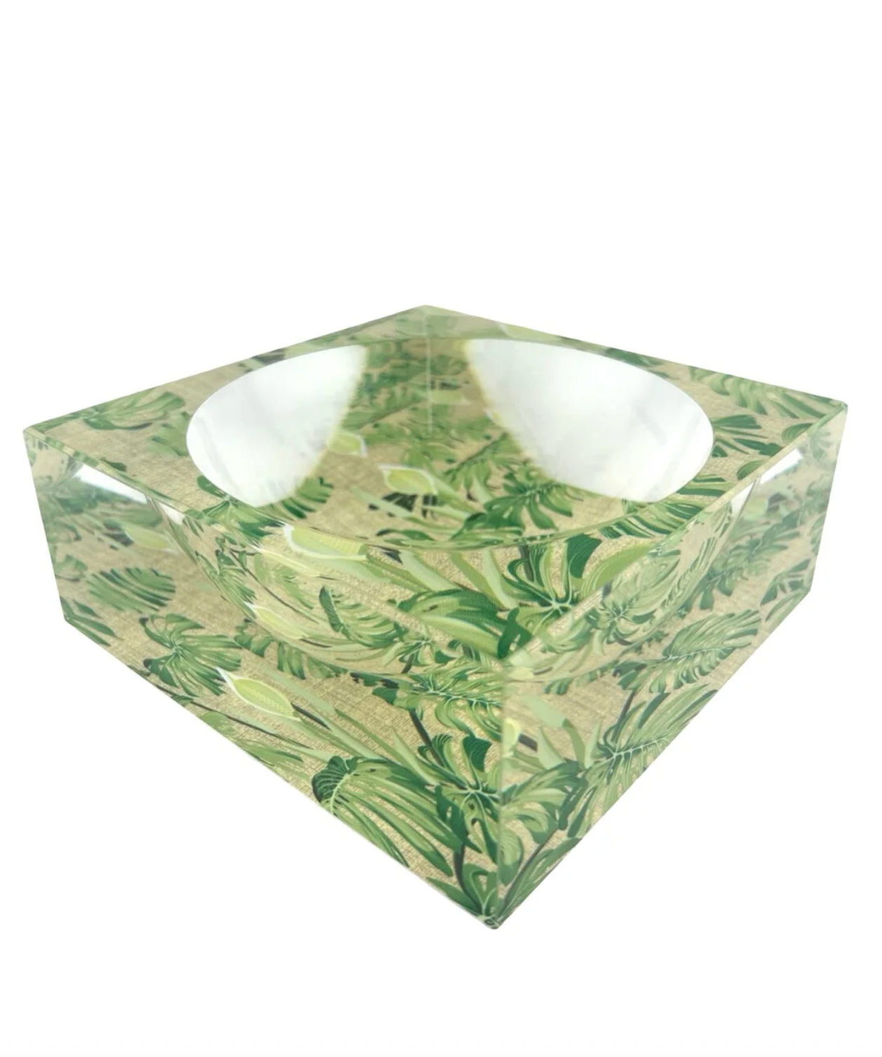 Aura Palm Patch Acrylic Bowl