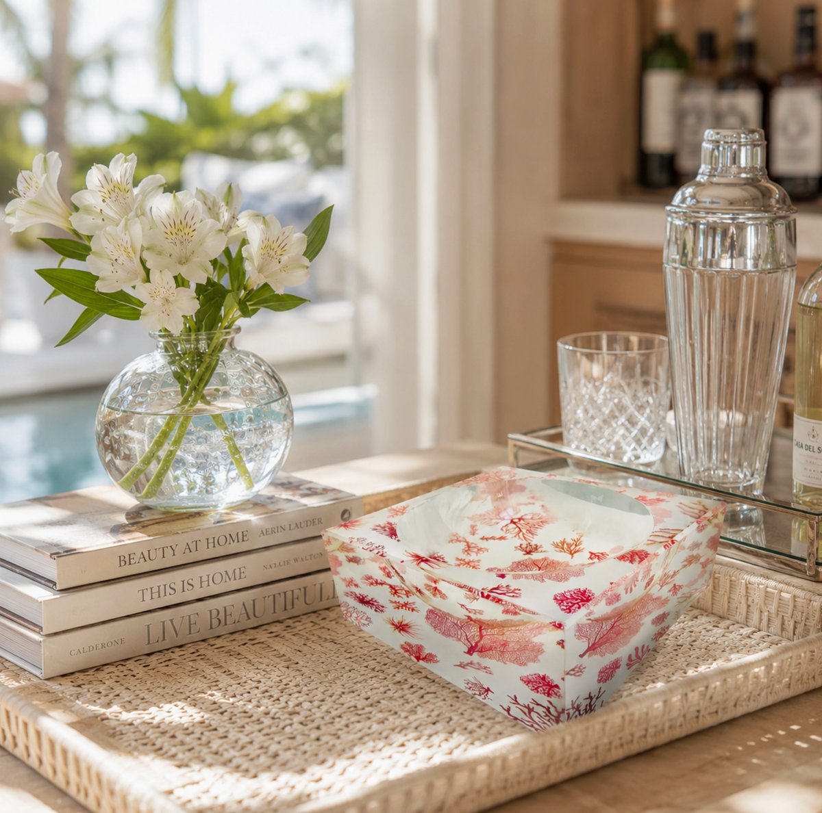 Table Menu Style Aura Coral Acrylic Bowl – Matilda's Life Style