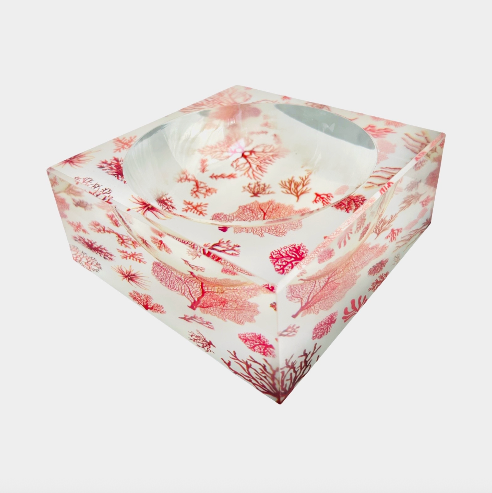 Aura Coral Acrylic Bowl