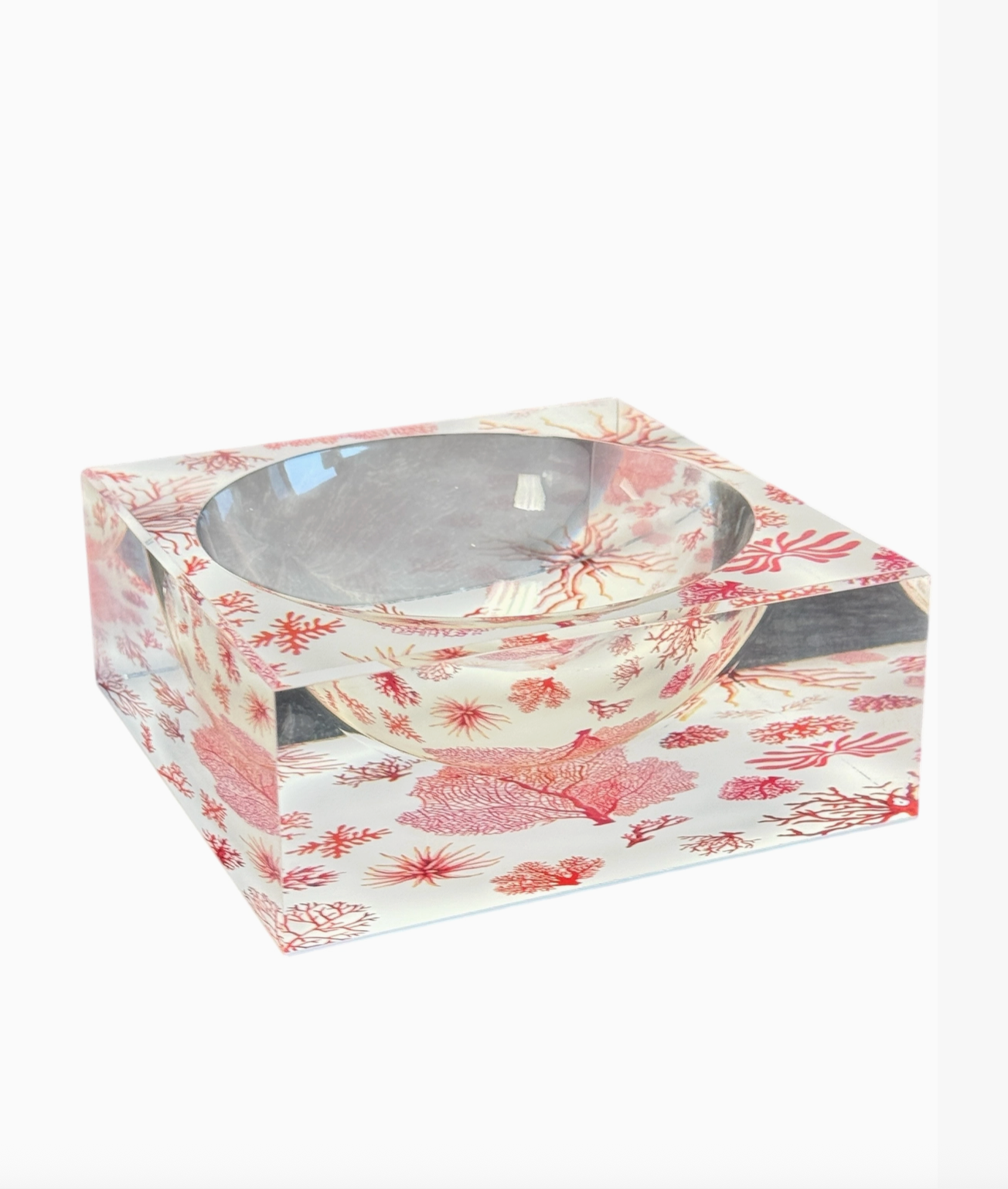 Aura Coral Acrylic Bowl