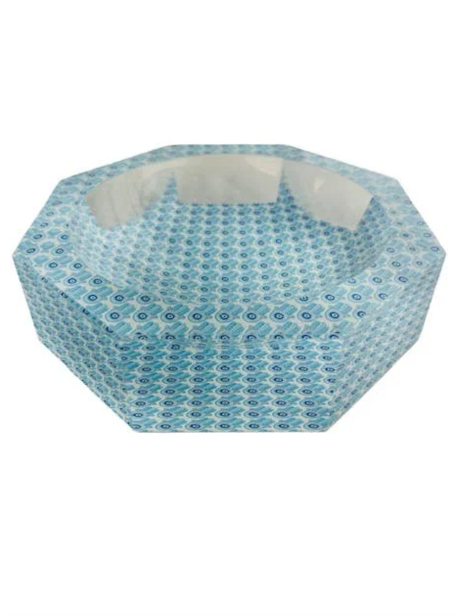 Hamsa Wallpaper Octagon Acrylic Bowl