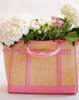 Spencer Raffia Tote Bag Pink