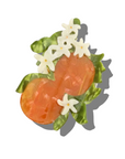 Hand-painted Orange Blossom Claw Hair Clip