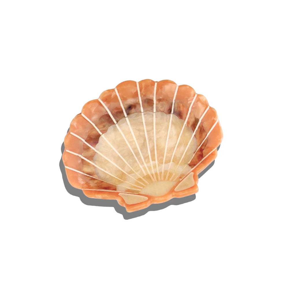 Hand-painted Sunset Seashell Claw Hair Clip