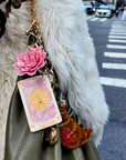 Hand-painted Sun Tarot Card Bag Charm + Keychain