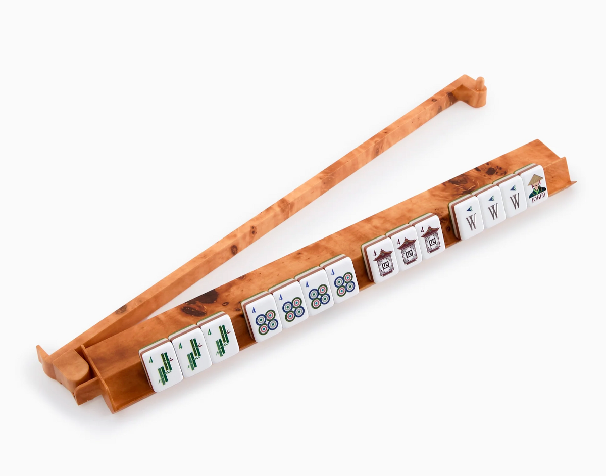 OH MY MAHJONG Burl Rack and Pusher Set