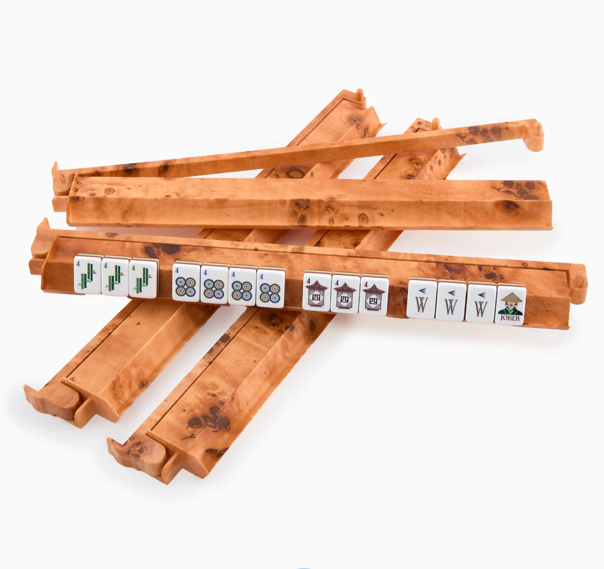 OH MY MAHJONG Burl Rack and Pusher Set