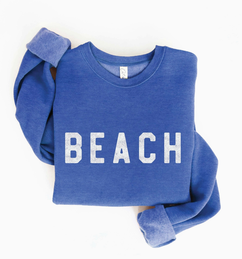 Beach Sweatshirt Royal Heather