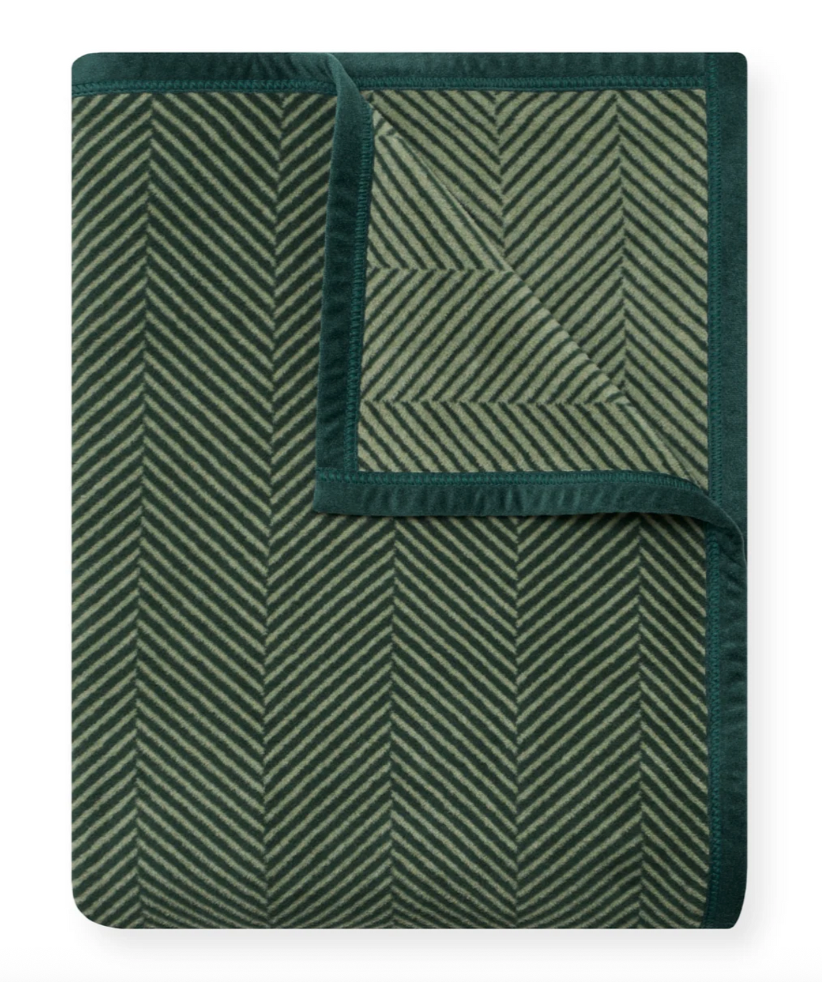 CHAPPYWRAP Harborview Herringbone Forest Green Blanket