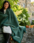 CHAPPYWRAP Harborview Herringbone Forest Green Blanket