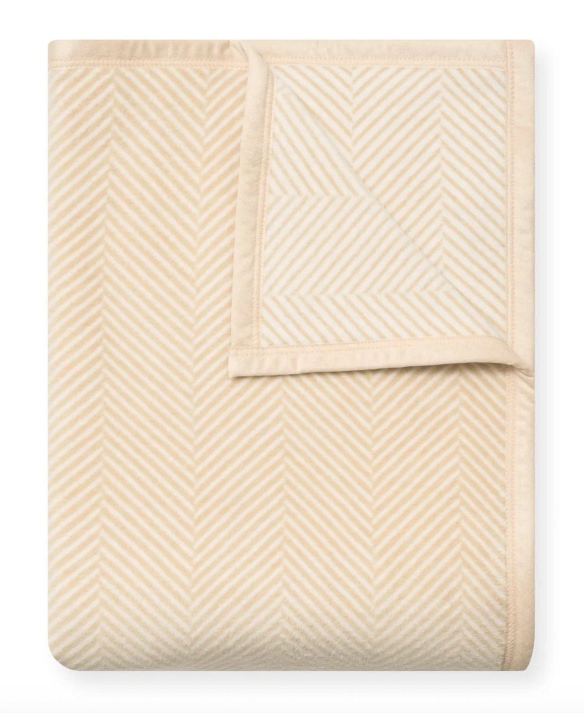 CHAPPYWRAP Harborview Herringbone Cream Midi Blanket