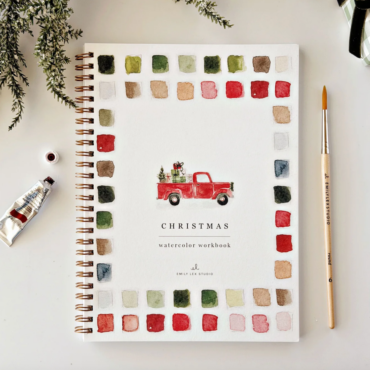 Classic Christmas Watercolor Workbook