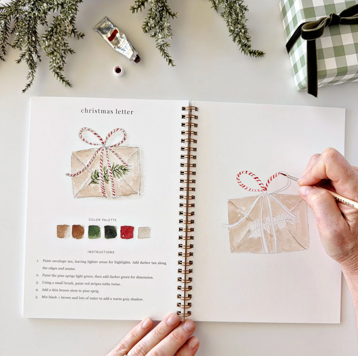 Classic Christmas Watercolor Workbook