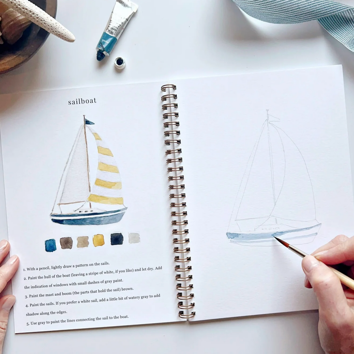 Seaside Watercolor Workbook
