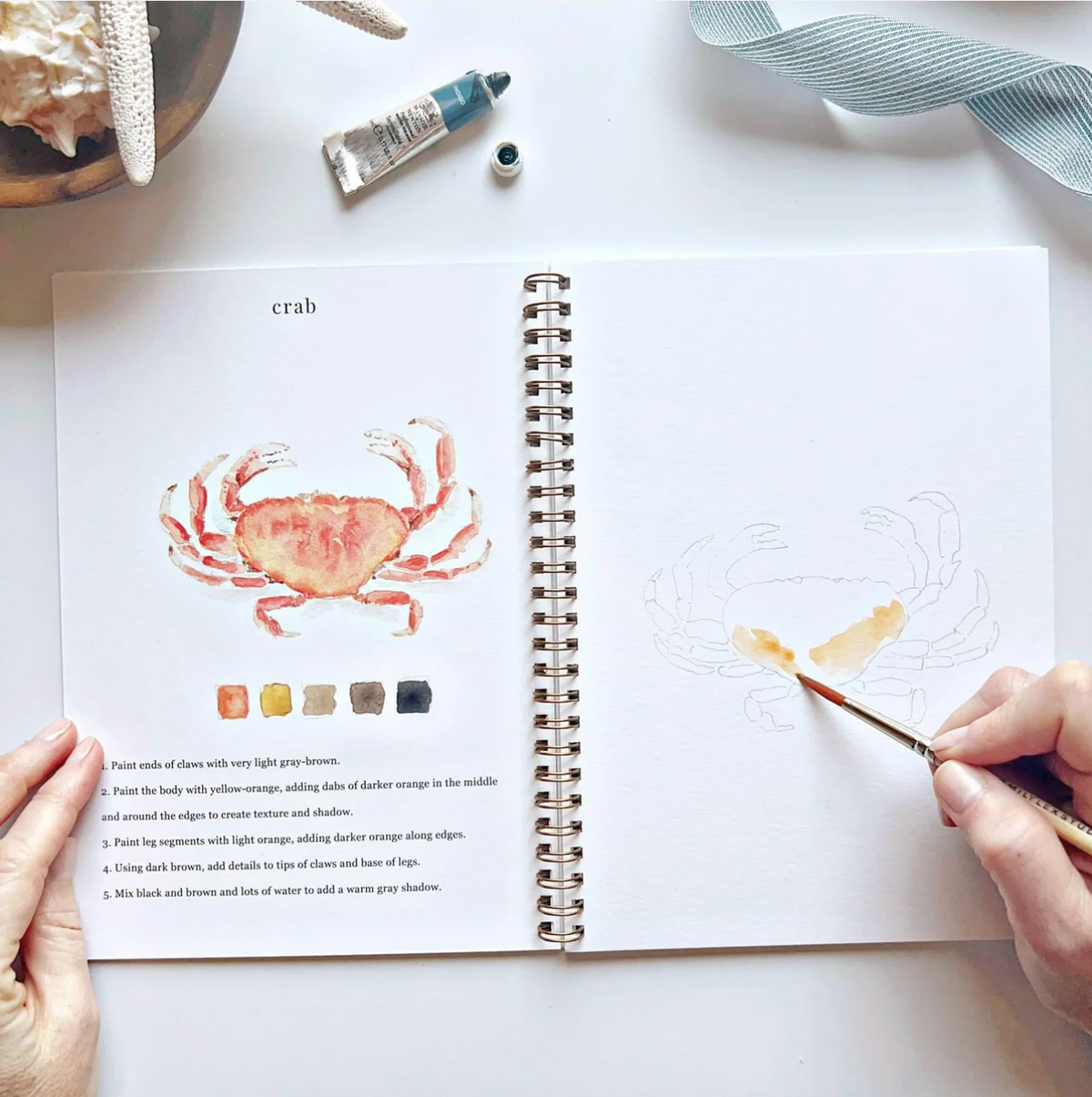 Seaside Watercolor Workbook