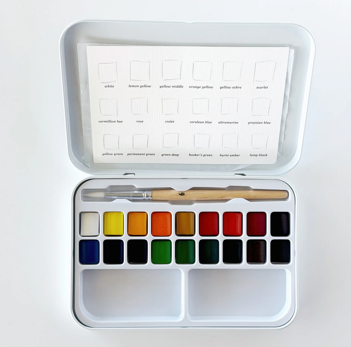 Watercolor Paint Set 18 Colors with Brush