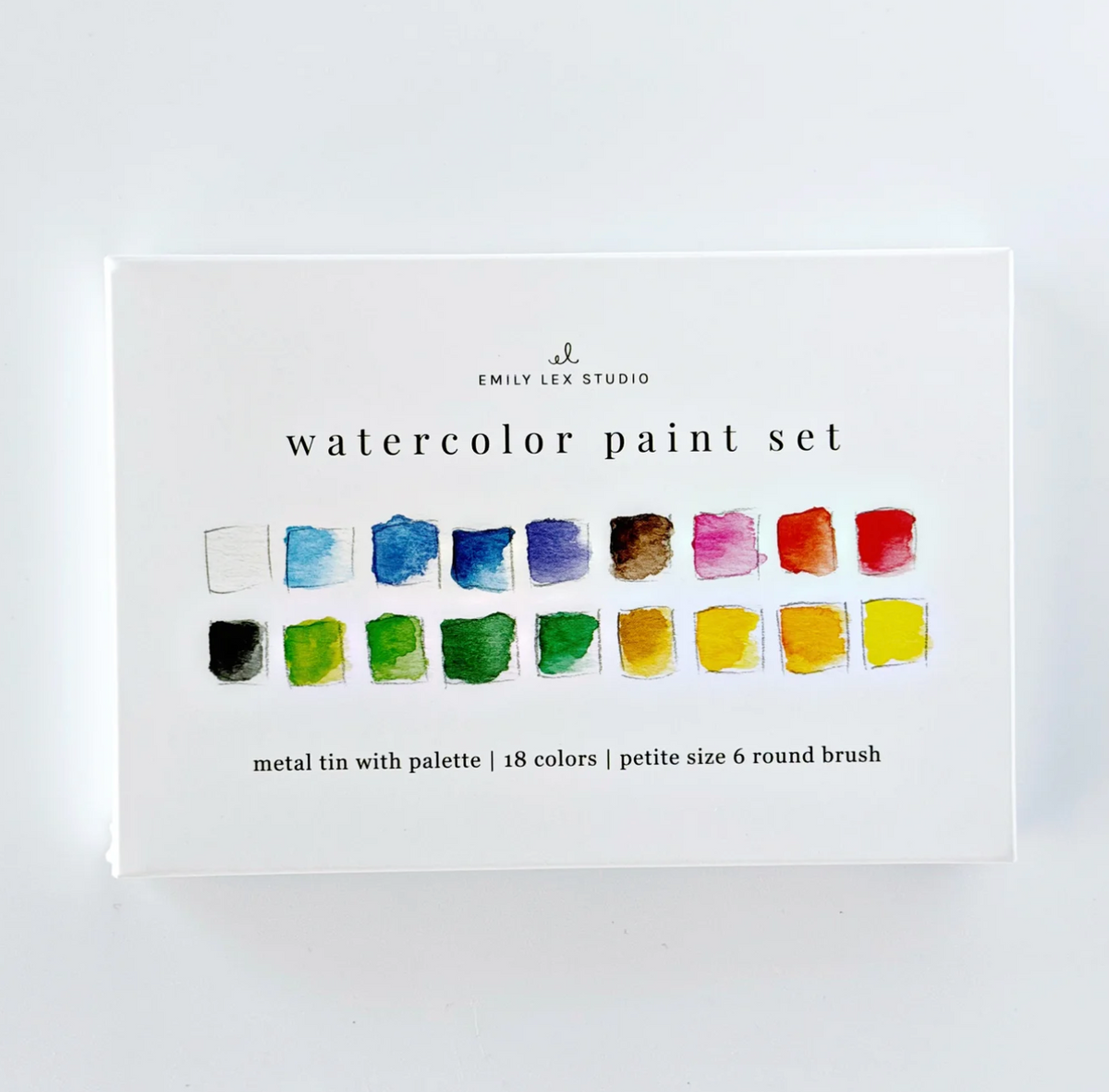 Watercolor Paint Set 18 Colors with Brush
