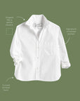 FRANK & EILEEN Silvio Untuckable Button-Up Shirt White