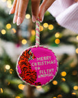 FURBISH STUDIO Needlepoint Ornament Filthy Animal