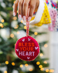 Bless Your Heart Needlepoint Ornament
