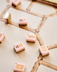The Veranda Mahjong Mat-Bamboo Neutral with Fringe