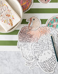 Die Cut Coloring Turkey Placemat