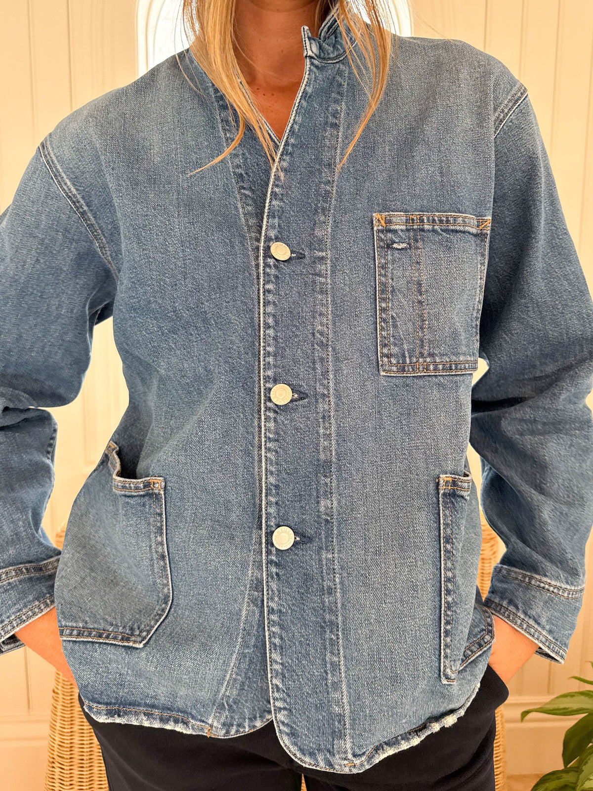 FRANK &amp; EILEEN Bantry Denim Barn Jacket 1978 Wash