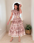 CARA CARA Octavia Dress Palm Paisley Ivory