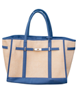 Spencer Raffia Tote Bag Navy