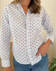 FRANK & EILEEN Barry Button Up Stripe Whales