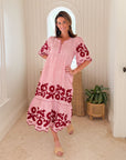 ROSE AND ROSE Agrigento Dress Red Stripe